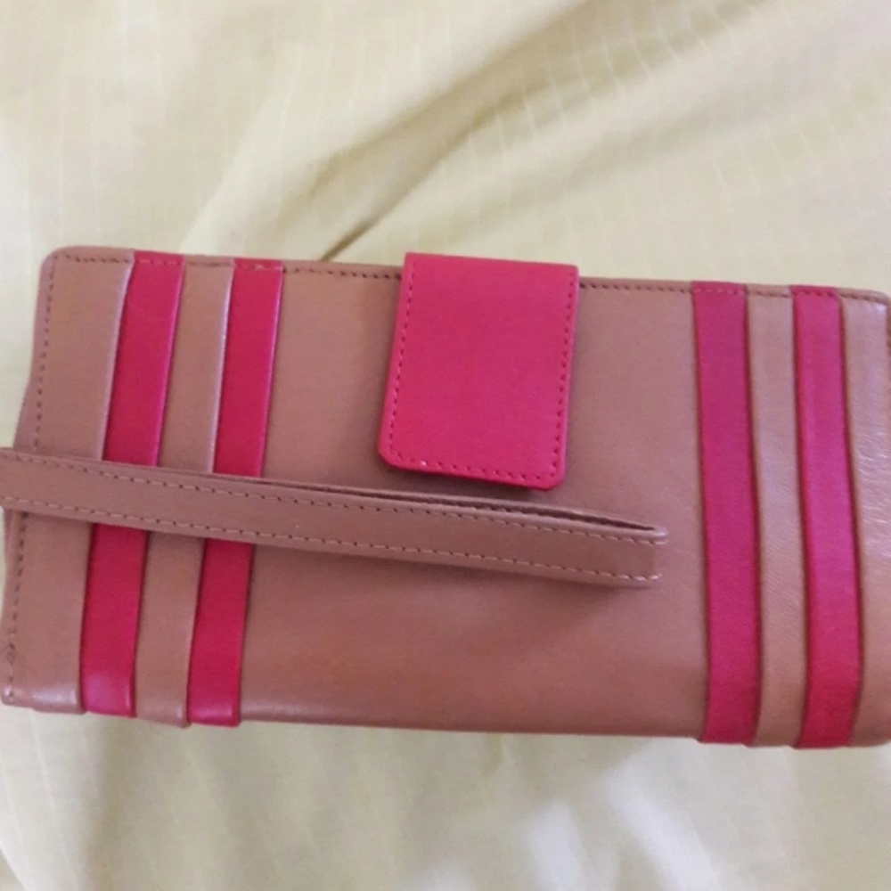 Two color geniune leather RFID wallet